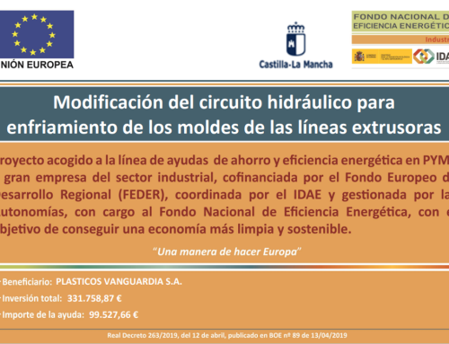 Modificación del circuito hidráulico para enfriamiento de los moldes de las líneas extrusoras